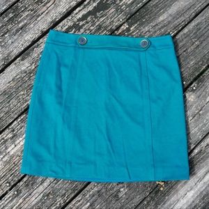 NWT Loft- Teal High-Waisted Mini Skirt- Size 6